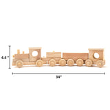 Made By Me Build & Paint Your Own Wooden Train, DIY Wood Trains Craft, Easy To Assemble & Paint 4 Train Cars, Great Car Party or Weekend Activity Made By Me