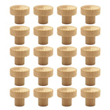 WEICHUAN 20PCS Round Unfinished Wood Cabinet Furniture Drawer Knobs Pulls Handles (Diameter: 3.6cm Height: 3cm) WEICHUAN