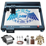 Longer Laser B1 Engraver, 24W Laser Engraver Machine with Air Assist, 120W DIY Precisely Laser CuttingMachine, High-Speed 20000mm/min, Precise Longer