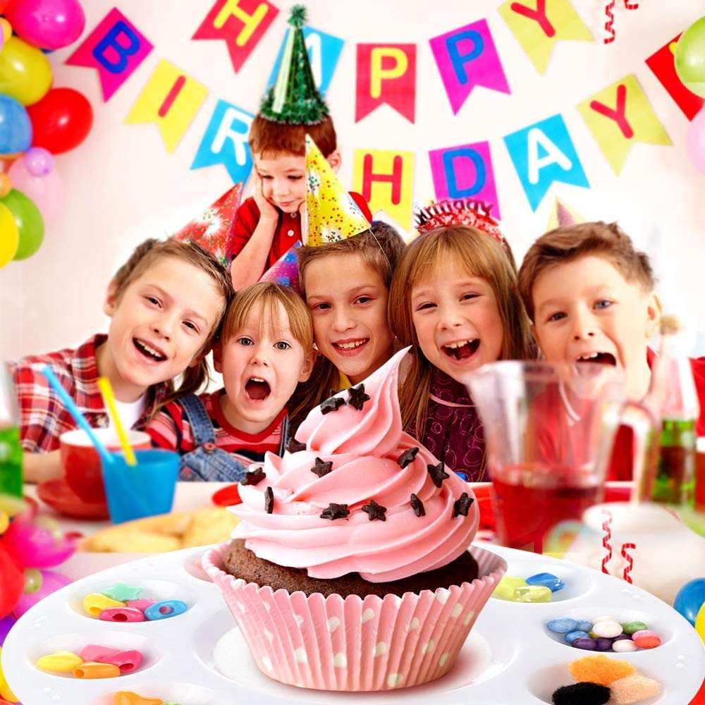 Hulameda Paint Tray Palettes, Plastic Paint Pallets for Kids or Students to Paints on School Project or Art Class-12pcs Hulameda