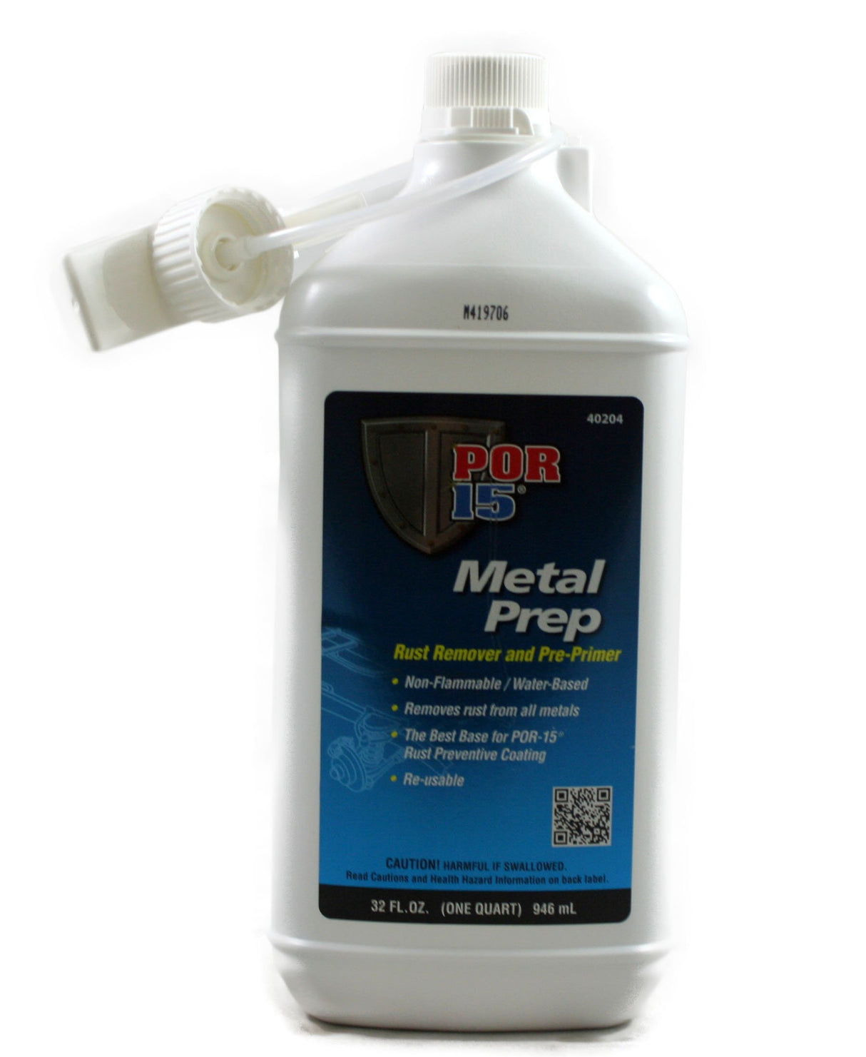 POR-15 Metal Prep, Metal Etching Rust Neutralizer, Non-flammable and Water-based, 32 Fluid Ounces, 1-quart POR-15