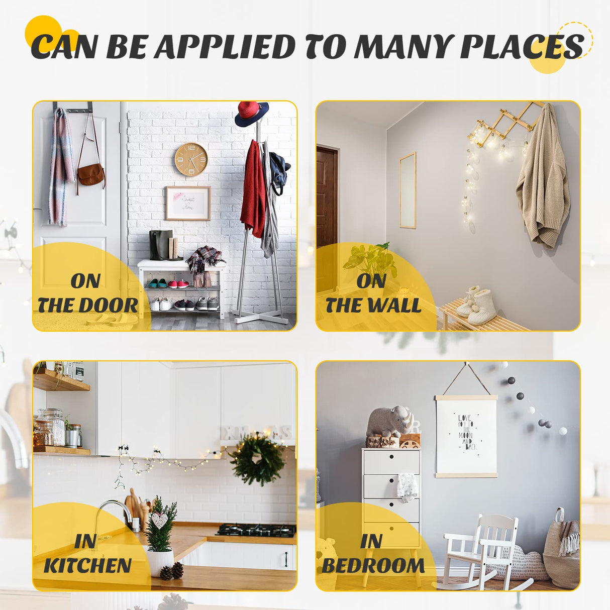 Jetec Wooden Shaker Peg Wood Screw-on Shaker Pegs 2.9 Inch Long Unfinished Wood Shaker Racks for Hanging Clothes Hats Towel and More DIY Paint Color Jetec