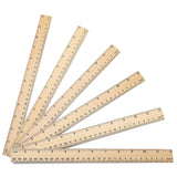 60 Pack Wooden Ruler 12 Inch Rulers Bulk Wood Measuring Ruler Office Ruler 2 Scale SZLFSX