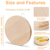 Yangbaga (5) Pack 8 inches Large Wood Slices for Centerpieces-Unfinished Natural Round Wooden Discs Decorative Tray Wood Slices for DIY Yangbaga