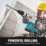 Berserker 1-9/16" SDS-Max Heavy Duty Rotary Hammer Drill with Vibration Control,Safety Clutch,13 Amp 3 Functions Demolition Rotomartillo for Berserker
