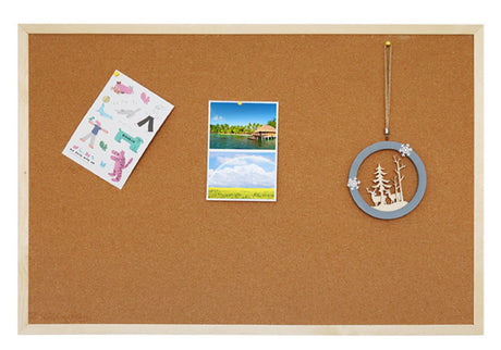 GDMINLO Cork Board Bulletin Board, 15.7"X 12" pin Boards for Walls, Oak Wood Finish Frame, Wall Mounted Cork Board for Office Home and School(Pins, GDMINLO