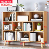 IOTXY 3-Tier Pear Yellow Open Shelf Bookcase with Legs - Stylish Nordic Minimalist Design IOTXY