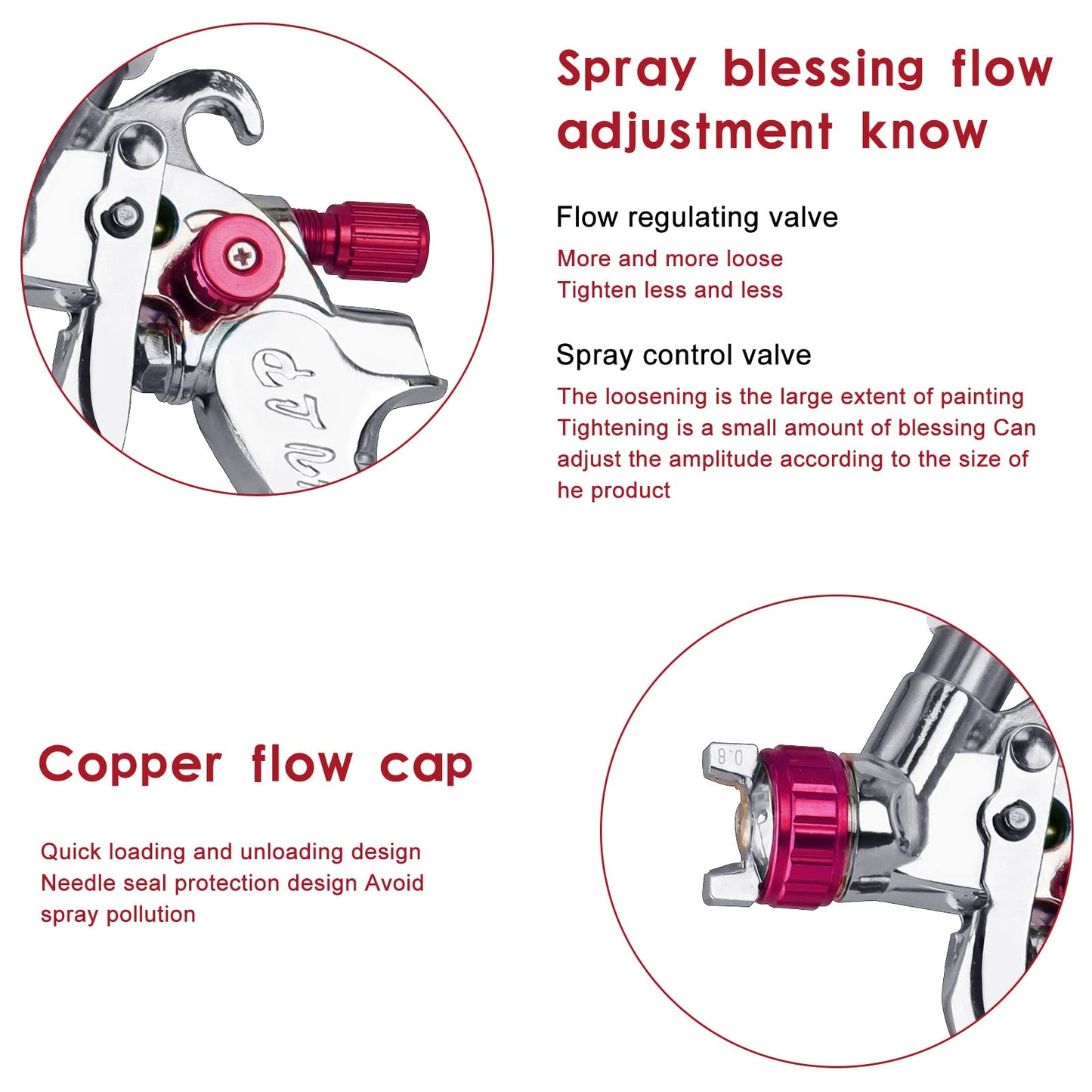 HVLP Spray Gun Set, Automotive Paint Spray Paint Gun Mini Air Paint Sprayer with 10 Disposable 400ML Cups for Car Furniture Body Repair Painting