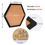 AkTop Cork Bulletin Board Hexagon 4 Pack, Small Framed Corkboard Tiles for Wall, Thick Decorative Display Boards for Home Office Decor, School AKTOP