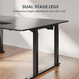 FLEXISPOT Dual Motor 4 Legs L Shaped Standing Desk Corner Desk Computer Electric Sit Stand Up Desk Height Adjustable Desk Home Office Table with FLEXISPOT