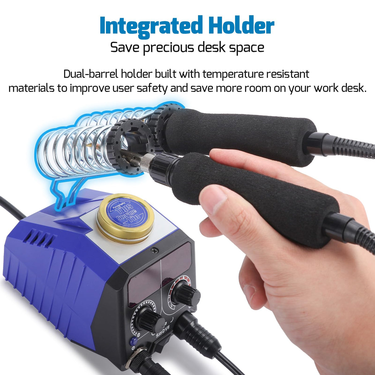 WEP 939D-VII 2-IN-1 Wood Burning Kit 84-IN-1 with 51 Solid Points and 23 Wire Nibs Wood Burner with 2 Letter Number Stencils, 6 Unfinished Wood, 1 WEP