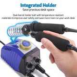 WEP 939D-VII 2-IN-1 Wood Burning Kit 84-IN-1 with 51 Solid Points and 23 Wire Nibs Wood Burner with 2 Letter Number Stencils, 6 Unfinished Wood, 1 WEP