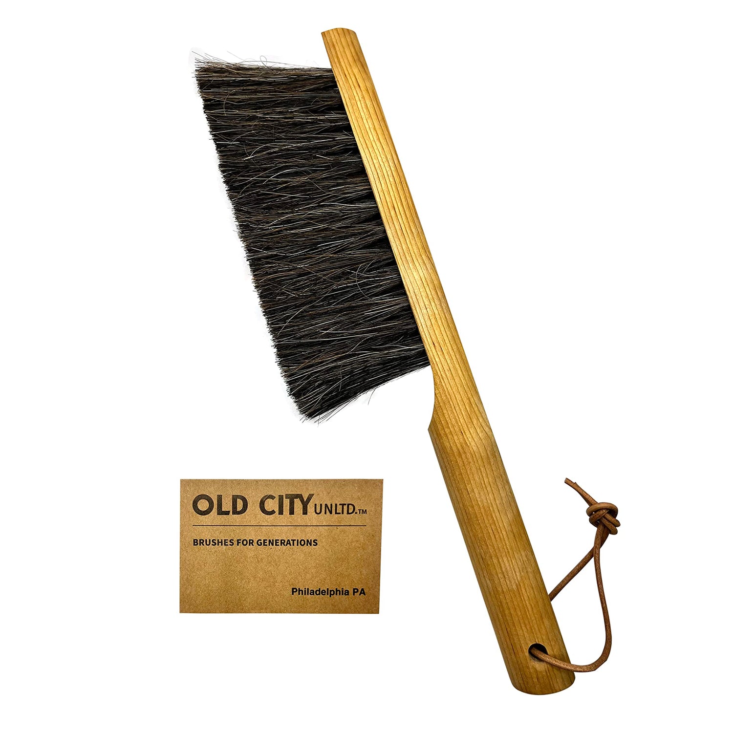 Dustpan Bench Woodworking Brush-USA 13 inch Horsehair Brushes are Used for Counter, Furniture, Drafting, Patio, Fireplace Cleaning, Shop Brush, Old City Unltd.