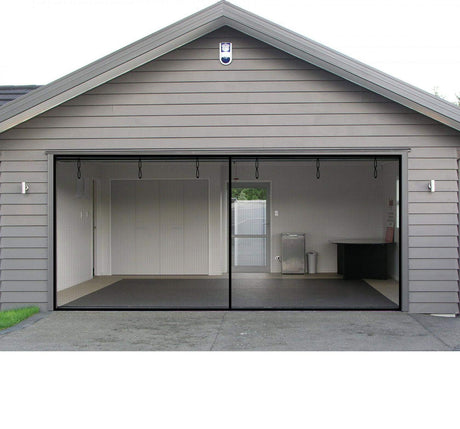 Garage Door Screen, 16x7 Ft Magnetic Closure Heavy Duty Weighted Bottom Garage Screen Doors for 2 Car Garage, Fiberglass Mesh Anti Annoying Animal PICK FOR LIFE