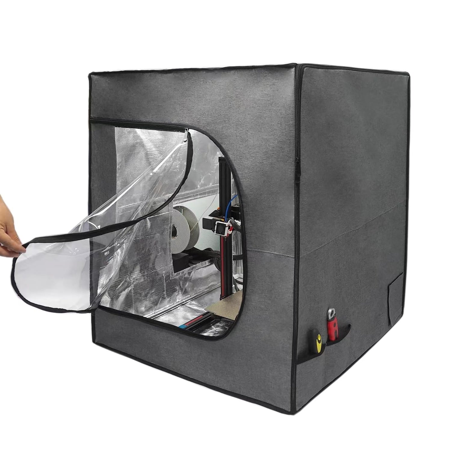 Large 3D Printer Enclosure 29.5W*29.5L*35.4H Inches Laser Engraver Shield Cover Resin 3D Printer Fireproof Tent Filament Dryer Dust Cover Compatible HOCENWAY