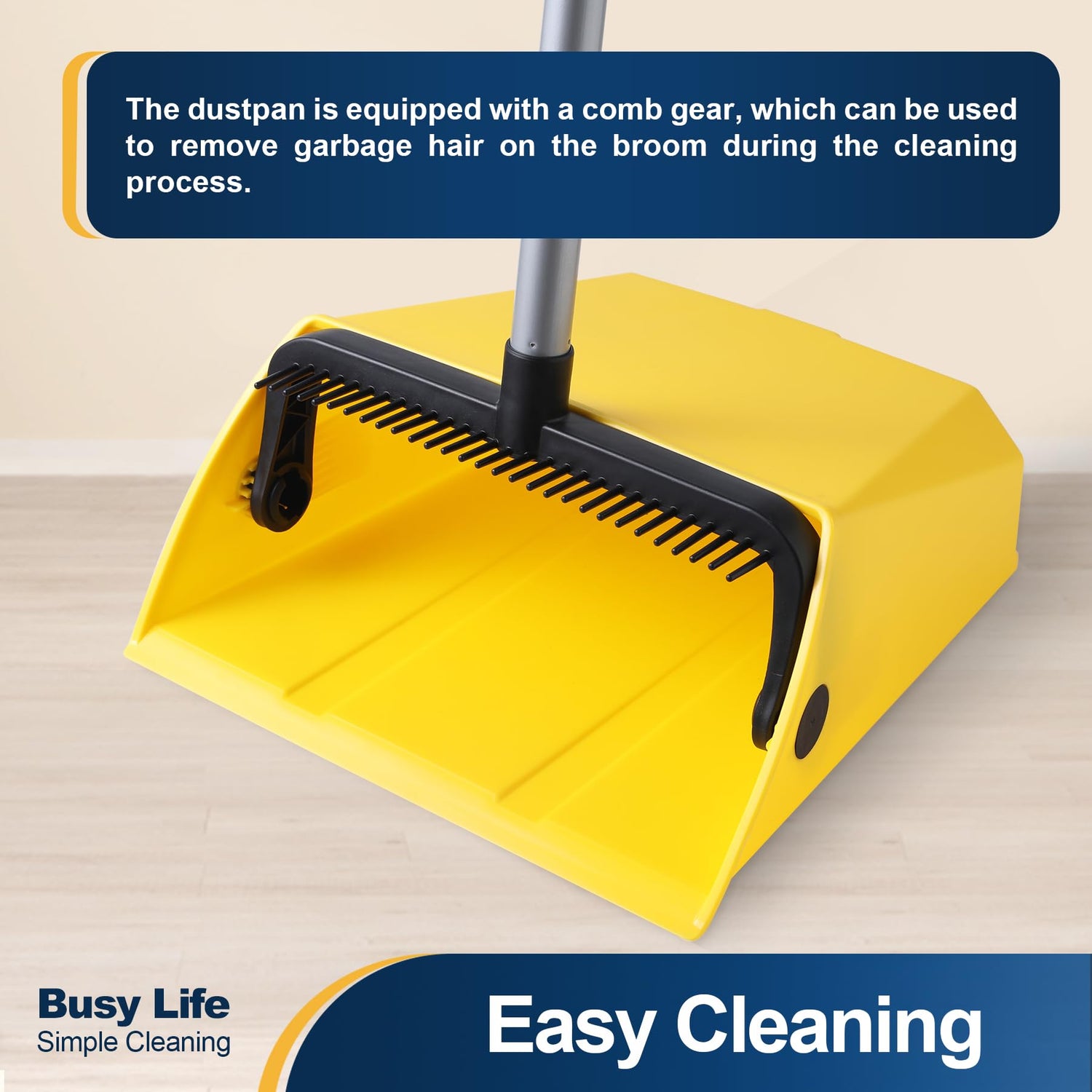 Yocada Commercial Dustpan with Comb Outdoor Indoor Perfect for Courtyard Garage Lobby Mall Market Floor Home Kitchen Room Office Pet Hair Rubbish Yocada