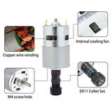 RATTMMOTOR CNC 1610 PRO 3 Axis GRBL Control DIY Mini CNC Router Machine Kit with Offline Controller and 14pcs ER11 Collets CNC Engraving Milling RATTMMOTOR