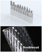 Mars-Rock Carbide Burr Set Compatible with Dremel Milwaukee 1/8" Shank 20PCS Die Grinder Rotary Tool Rasp Bits Accessories Attachments Metal Wood Mars-Rock