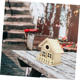Toddmomy House Bird Nest Unfinished Wood Birdhouse Kits Unpainted Bird Houses Wooden Bird House Bird Houses for Outdoor Delicate Bird House Unpainted Toddmomy