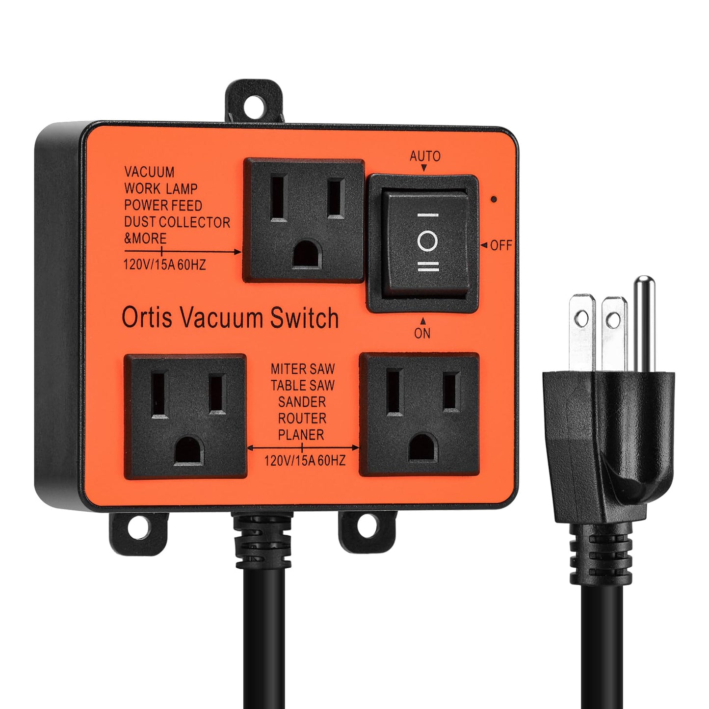 Automatic Vacuum Switch, Ortis Vacuum Switch for More Power Tools, Delay Vacuum On/Off to Prevent Circuit Overload and Tripping, Keep Your Workplace