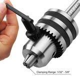 Acrux7 1/32"- 5/8" MT2 Drill Chuck for Lathe, JT33 Drill Chuck with Morse Taper 2 Arbor & Chuck Key Acrux7