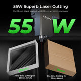 xTool P2 55W CO2 Laser Cutter, Laser Engraver Machine, Smart Desktop Cutting Machine with Dual 16MP Cameras, Laser Engraver and Cutter Machine for xTool