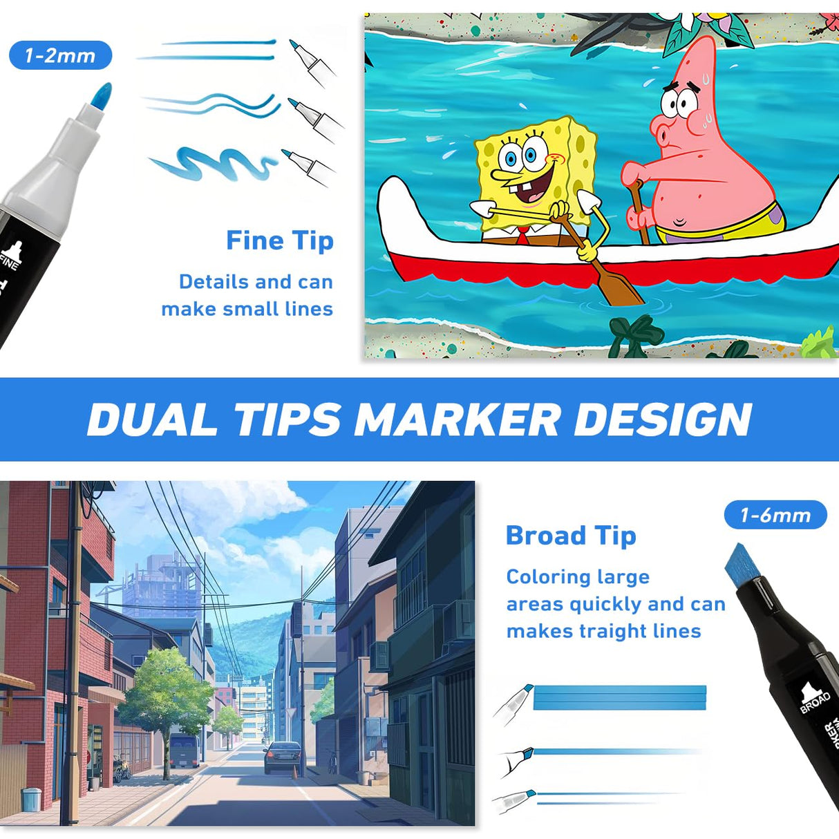 Zmcik 120 Colors Alcohol Markers,Art Markers for Kids and Adult Drawing Markers Dual Tip Coloring Painting Perfect for Boys Girls Students Gift Zmcik