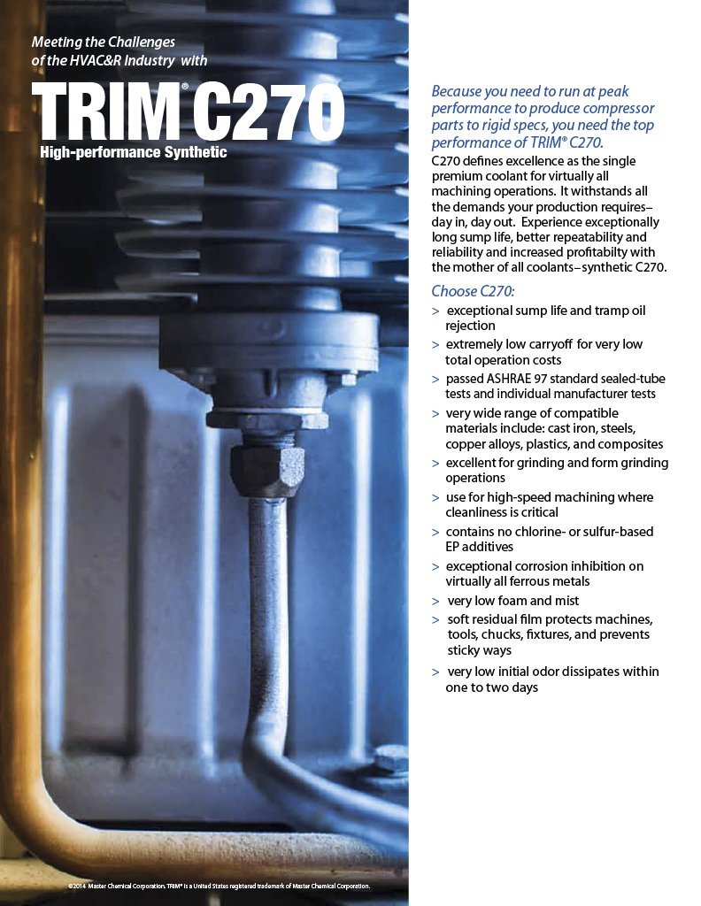 TRIM Cutting & Grinding Fluids C270/5 High Performance Synthetic Coolant, 5 gal Pail Trim