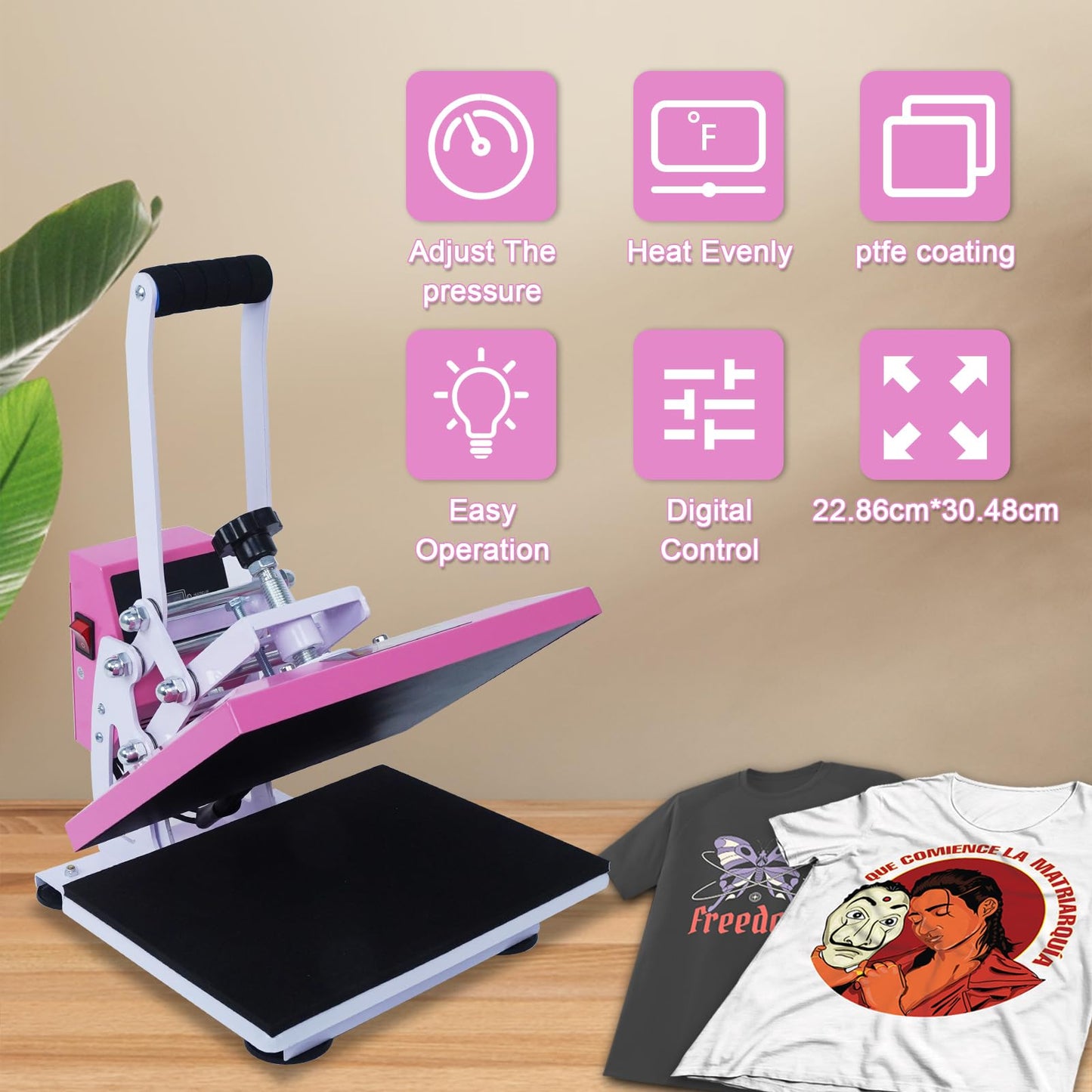 MECOLOUR Heat Press 9 x12 Digital Heat Press Machine Fast Heating, High Pressure Heat Press Machine for T-Shirt, Power Digital Industrial Sublimation - WoodArtSupply