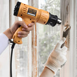 SEEKONE Heat Gun 1800W 122℉~1202℉（50℃- 650℃）Fast Heating Heavy Duty Hot Air Gun Kit Variable Temperature Control Overload Protection with 4 Nozzles SEEKONE
