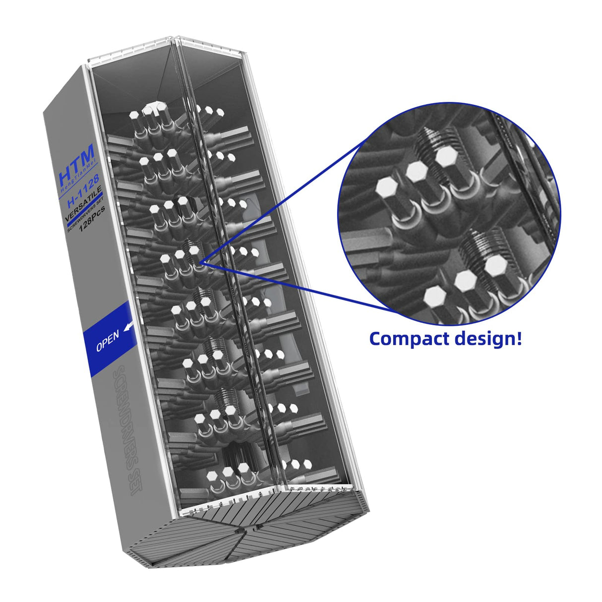 HengTianMei 128 in 1 Precision Screwdriver Set Professional Magnetic Repair Tool Kit for Computer, Laptop, Xbox, Macbook, Game Console (H1128) HengTianMei