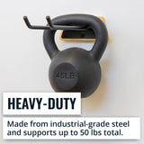 StoreYourBoard Tool Max Single Storage Rack, Solid Wood and Steel, Holds 50 lbs, Wall Mount Home and Garage Hook Organizer and Hanger, Small StoreYourBoard