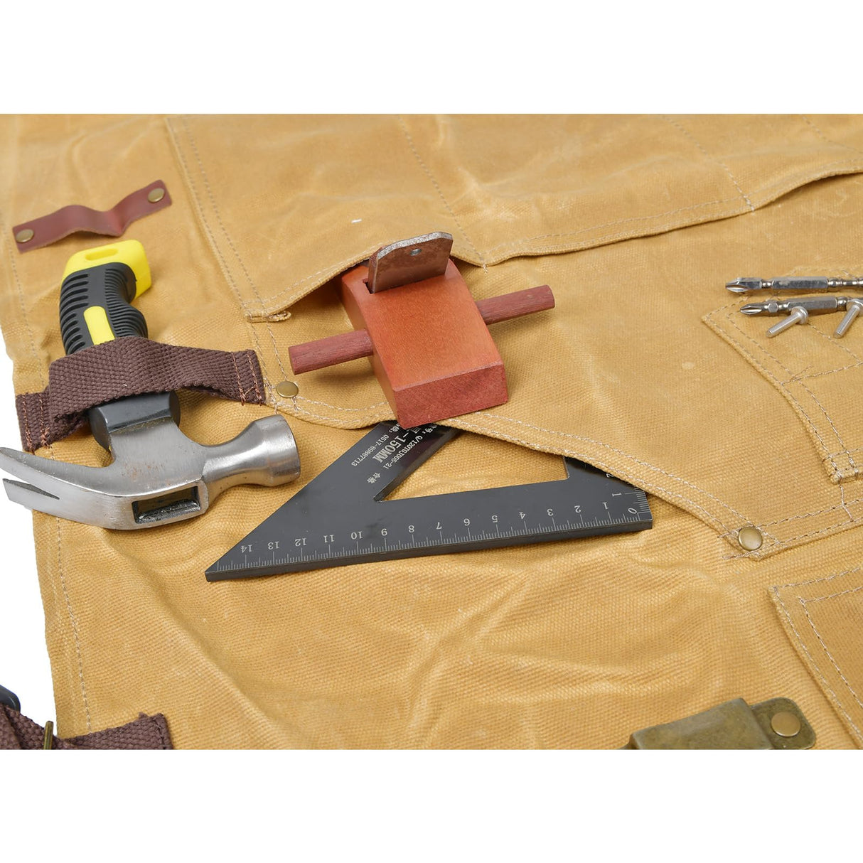 btfapron Heavy Duty Men's and women's work waxed canvas aprons with zipper pockets, protective gifts, suitable for woodworking machinery, barbecuing btfapron