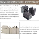 M-jump 8 Pack Single Sanding Sponge Kit- 60/80/120/220- Coarse Medium Fine Grit,Washable and Reusable Sanding Blocks for Wood-Working Sanding Metal M-jump