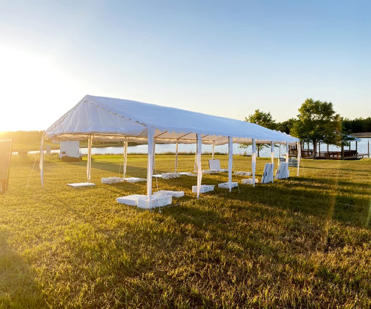 PEAKTOP OUTDOOR 20'X40' Party Tent Heavy Duty Wedding Tent Outdoor Gazebo Event Shelter Canopy with Carry Bags - WoodArtSupply