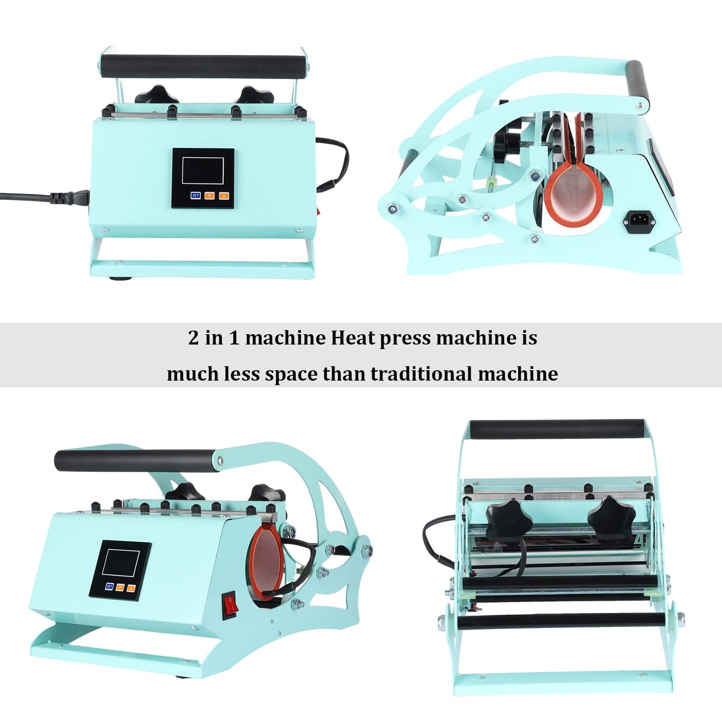 Tumbler Heat Press Machine，20oz Cup Heat Press DIY Sublimation for 11oz/15oz/16oz/20oz Straight Skinny Sublimation Tumblers Mugs Heat Transfer Print - WoodArtSupply