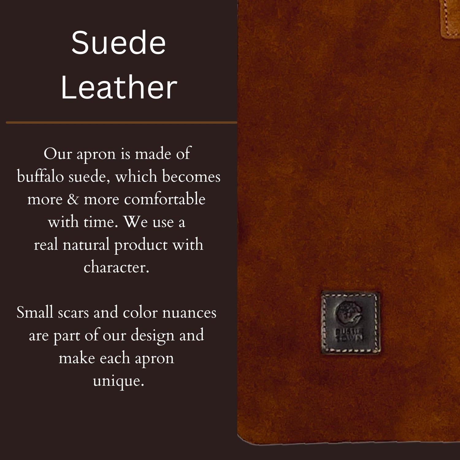 RUSTIC TOWN Leather Grill Work Apron with Tool Pockets ~ Adjustable up to XXL for Men & Women ~ Shop Apron Leather Tool Apron (Tan) RUSTIC TOWN