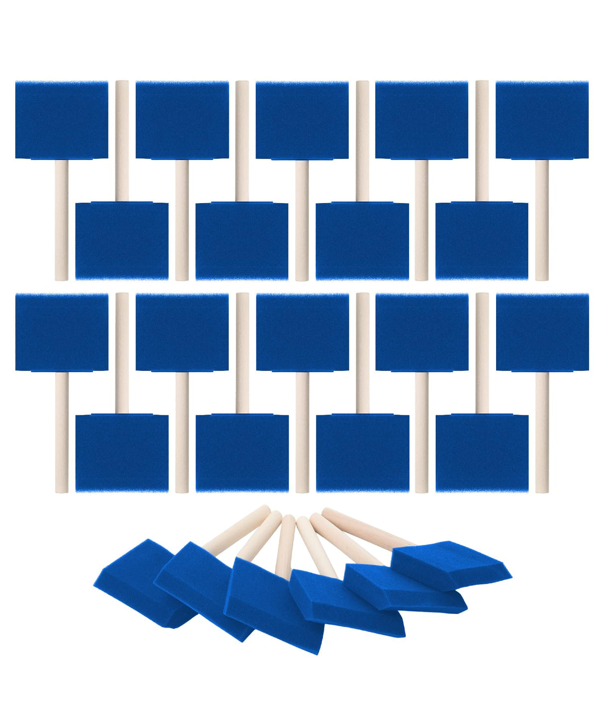 Bates- Foam Paint Brushes, 3 Inch, 24 Pack, Blue, Foam Brush, Sponge Brush, Sponge Brushes for Painting, Sponge Paint Brush, Foam Brushes for Bates Choice
