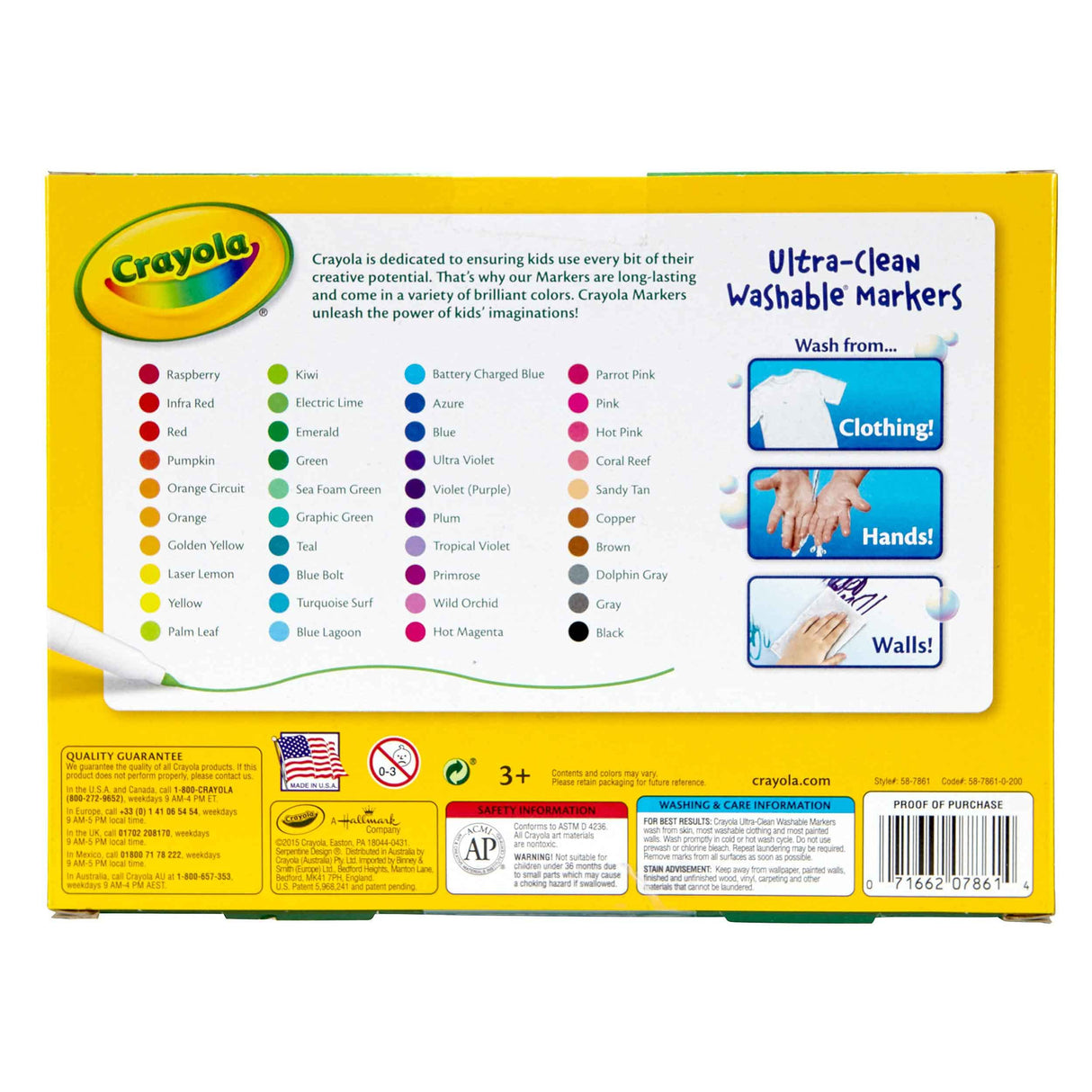 Crayola Ultra Clean Fine Line Washable Markers (40 Count), Colored Markers for Kids, Art Markers, Craft Supplies, Holiday Gifts, 3+ Crayola