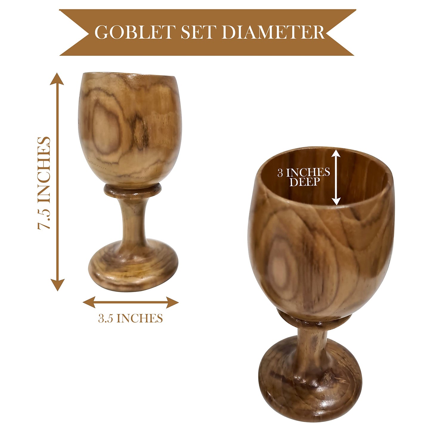 collectiblesBuy Vintage Wooden Wine Goblet Handmade Wood Toasting Glass Kitchen & Bar Accessories Wooden Glasses Set Of 2 for toast - WoodArtSupply