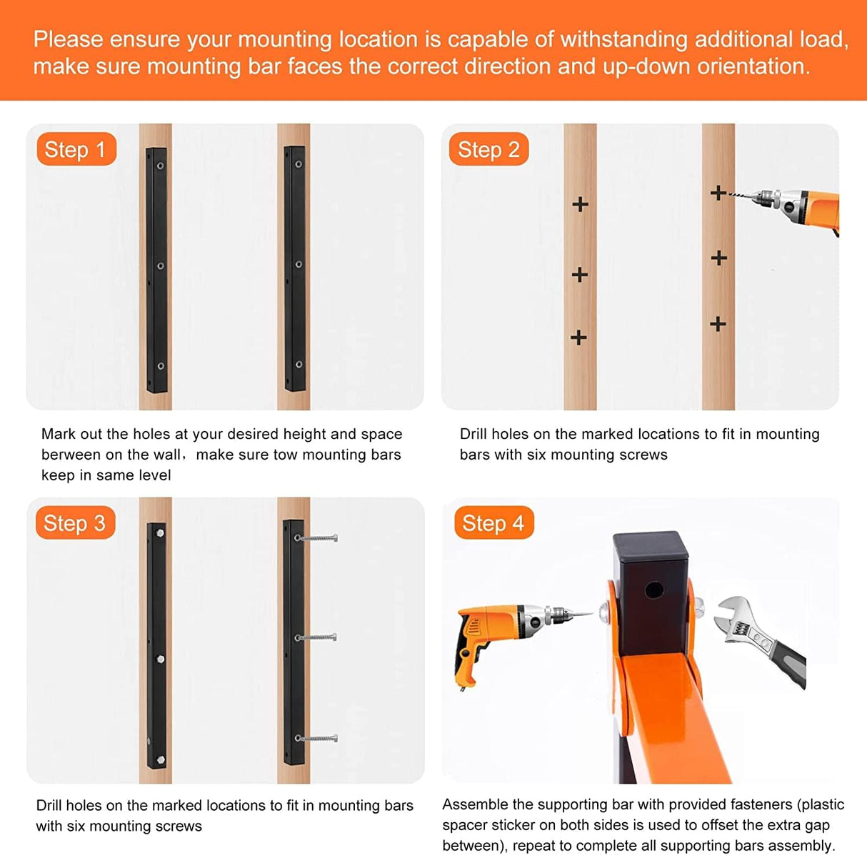 Ultrawall Wall Mount Wood Organizer and Lumber Storage Metal Rack with 3-Level (3 Pack) Ultrawall