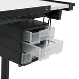 Studio Designs Deluxe Craft Station, Top Adjustable Drafting Table Craft Table Drawing Desk Hobby Table Writing Desk Studio Desk with Drawers, 36''W SD STUDIO DESIGNS