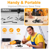 AMZBUY Screwdriver Bits Holder Tool Set - 6Pcs Hex Keychain with Magnetic Tip, Nut Adapter and Belt Clip, Quick Change Release for Power and Hand AMZBUY