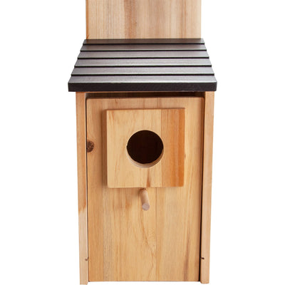 CARTMAN Cedar Blue Bird Box House, Wood Bird Houses for Outside, Hummingbird House for Outside Clearance Garden Country Cottages