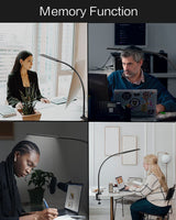 Desk Lamps for Home Office, 10W Clamp Lamp Dimmable Gooseneck Lamp Touch Control, Adjustable Desk Light for Workbench Tabletop (Black) Hokone