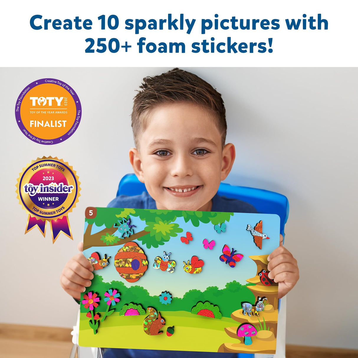 Skillmatics Art & Craft Activity - Foil Fun Bugs & Butterflies, No Mess Art for Kids, Craft Kits & Supplies, DIY Creative Activity, Gifts for Boys & Skillmatics