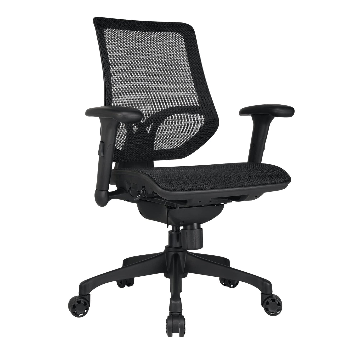 WorkPro® 1000 Series Ergonomic Mesh/Mesh Mid-Back Task Chair, Black/Black, BIFMA Compliant WorkPro