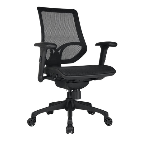 WorkPro® 1000 Series Ergonomic Mesh/Mesh Mid-Back Task Chair, Black/Black, BIFMA Compliant WorkPro