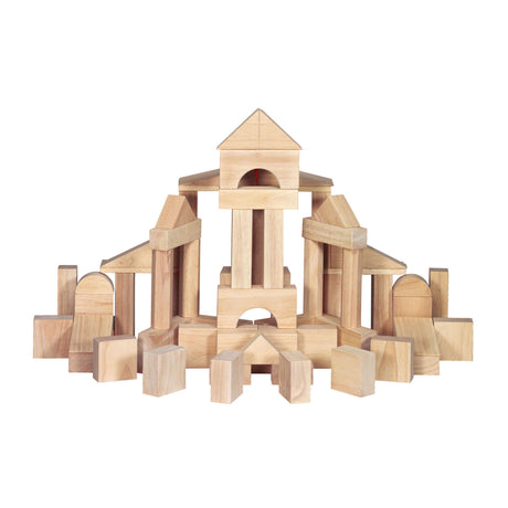 Melissa & Doug Standard Unit Solid-Wood Building Blocks With Wooden Storage Tray (60 pcs) - Classic Blocks For Toddlers Ages 3+ Melissa & Doug