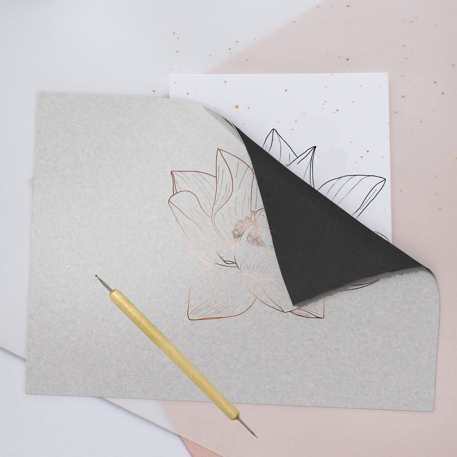 MyArtscape Art Supplies - Artist Quality Graphite Transfer Paper - 9" x 13" - 25 Sheets - Waxed Carbon Paper - with Tracing Paper Pad - 33lb - 9" x MyArtscape